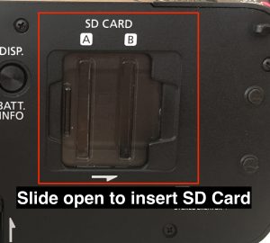 Camera SD card slot