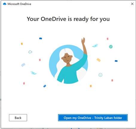 OneDrive account ready screen