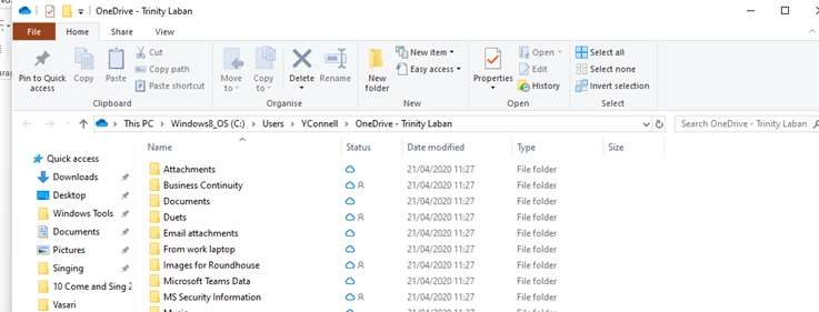 OneDrive contents