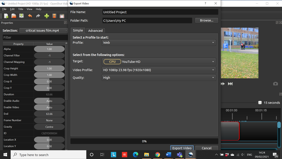 Extended Video Export